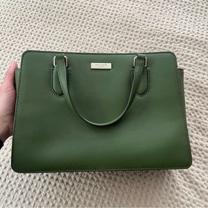 Kate Spade Laurel Way Reese Crossbody Satchel Bag in Dark Green